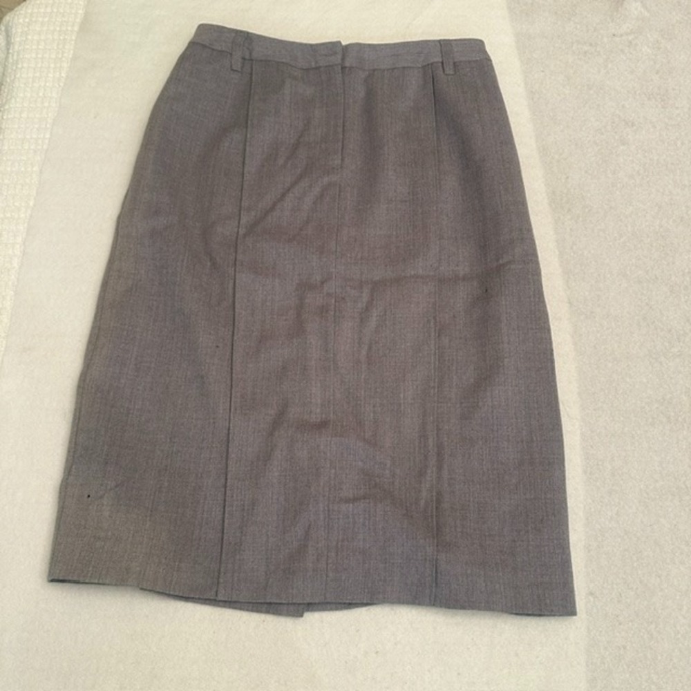 Harve Benard Wool Pencil Skirt Womens 8 Gray Professional Office Work VTG 8170